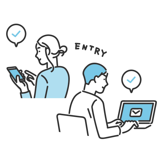 WEB登録、または求人案件エントリー